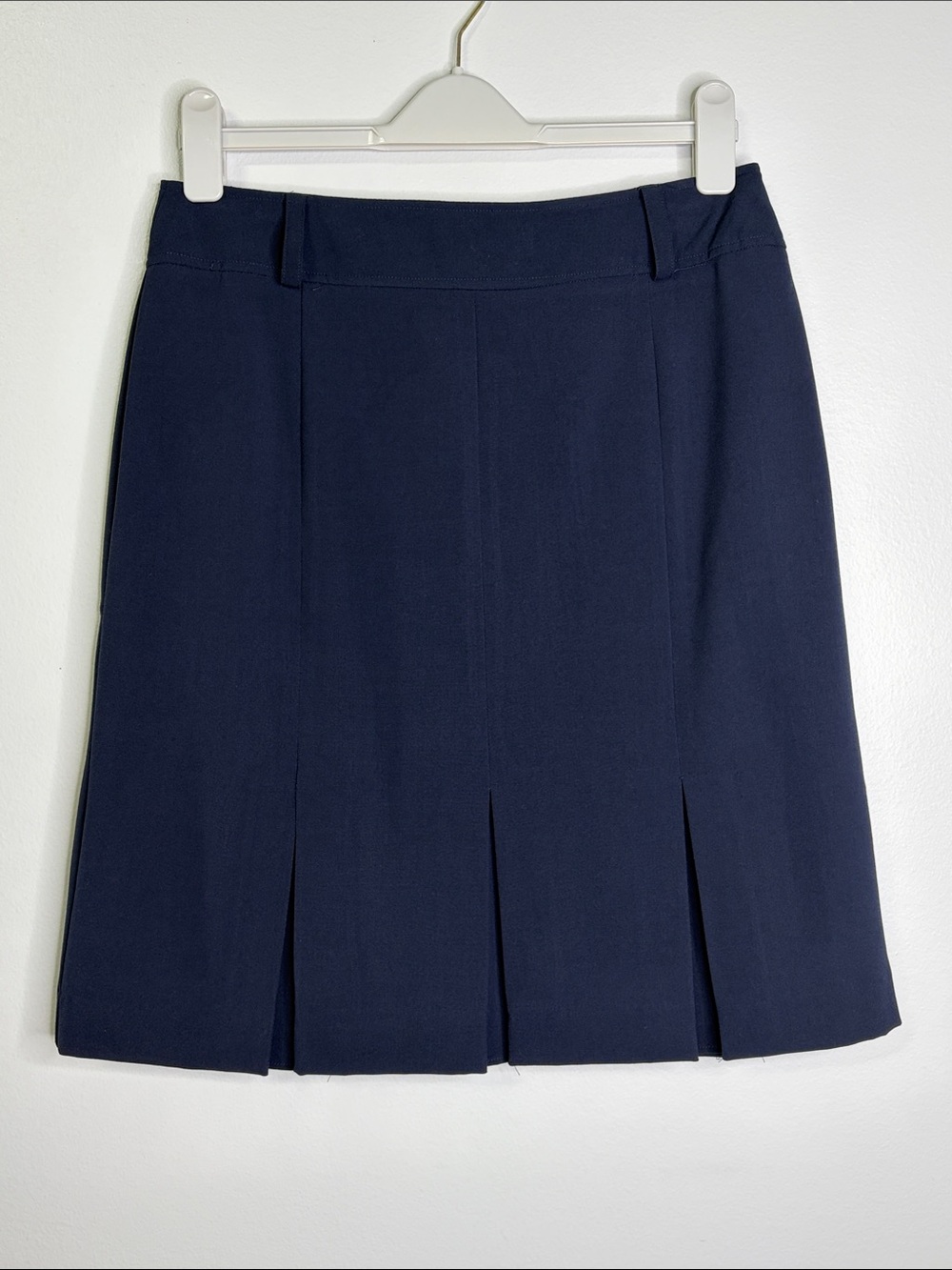 Dressbarn Classic Navy Pleated A-Line Skirt Size 6
